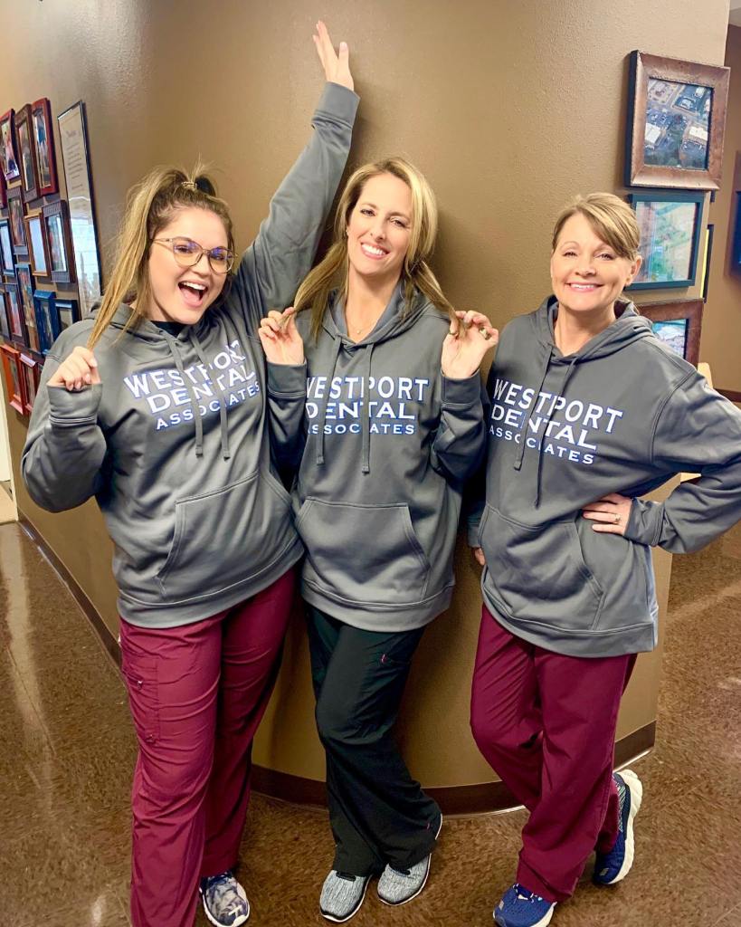 Staff in practice sweatshirts