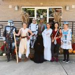 Staff dressed as Star Wars characters